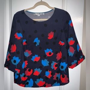 Boden Polka Dot and Floral Blouse US Size 4